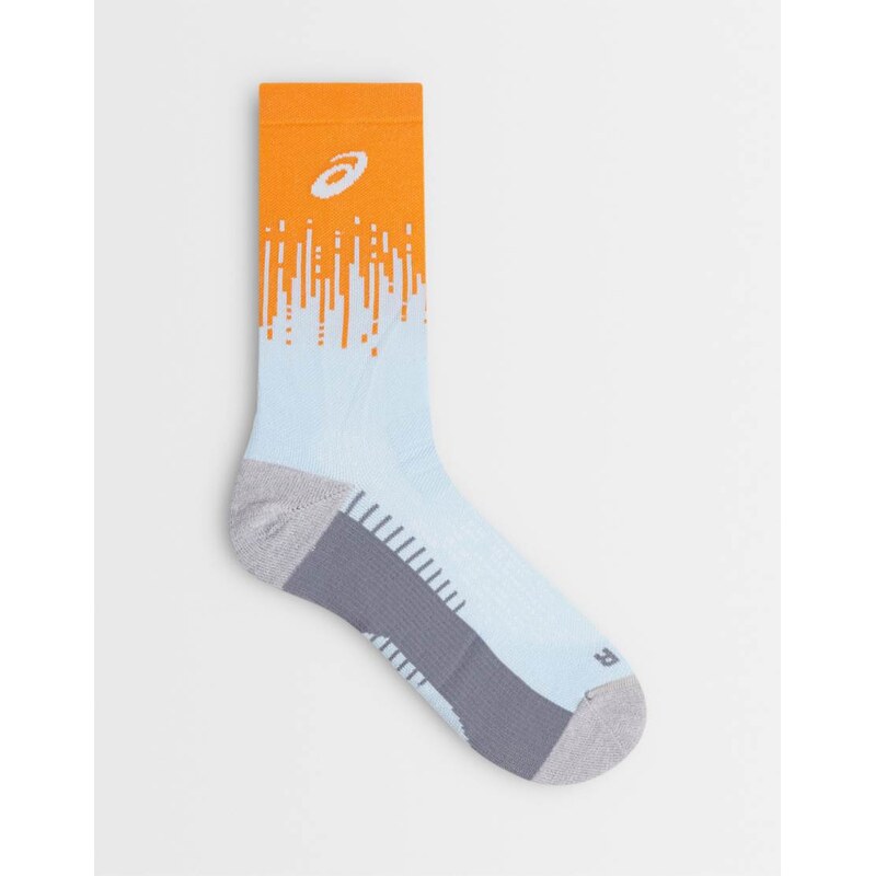 Asics Performance Run Crew Sock in sky blue and peach-Orange 114833543