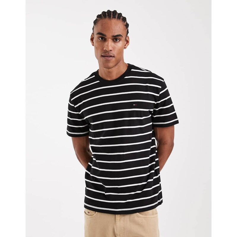 Tommy Jeans t-shirt in black stripe