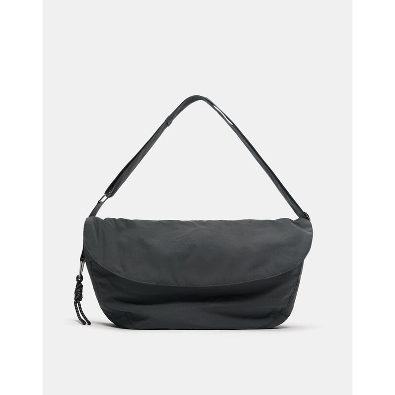Pull&Bear Embellished tote bag in charcoal-Multi