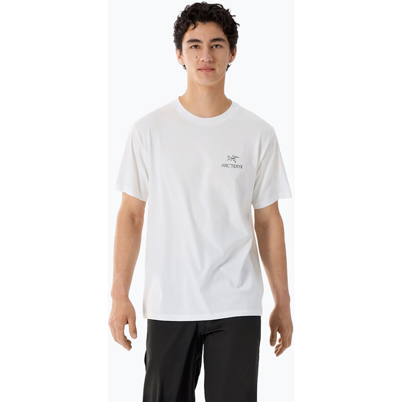Pánské tričko Arcteryx Kragg Sl Cotton Bird Word white light