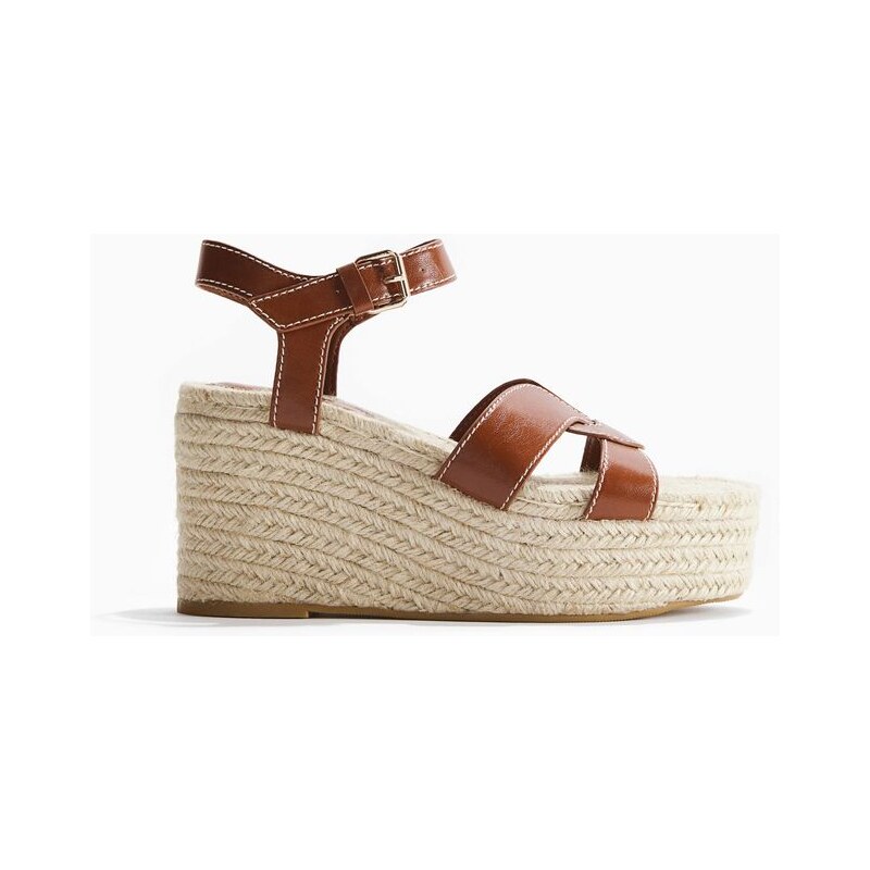 H&M - Espadrilkys klínovým podpatkem - oranžová 114835294
