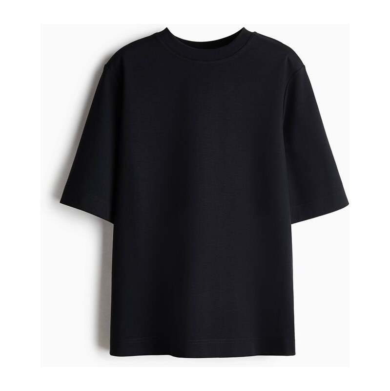 H&M - Tričko z bavlny pima - Černá