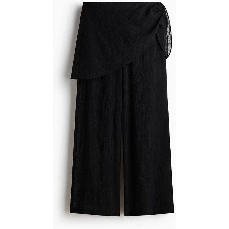 H&M - Plážové kalhotys šátkovým detailem - černá 114835365