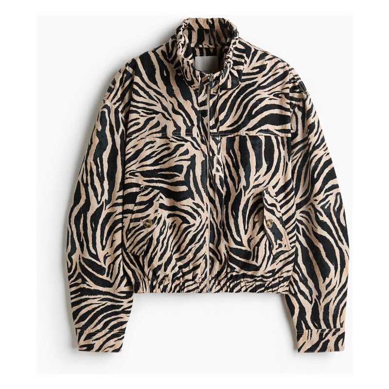 H&M - Bunda z lněné směsi - černá 114835603