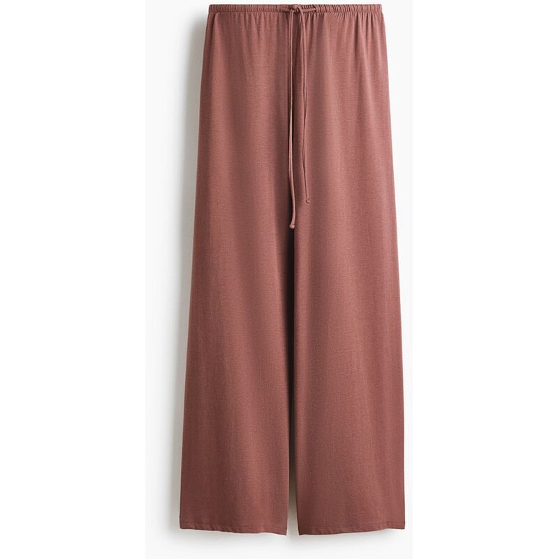 H&M - Pyžamové kalhoty z viskózové směsi - červená 114835594