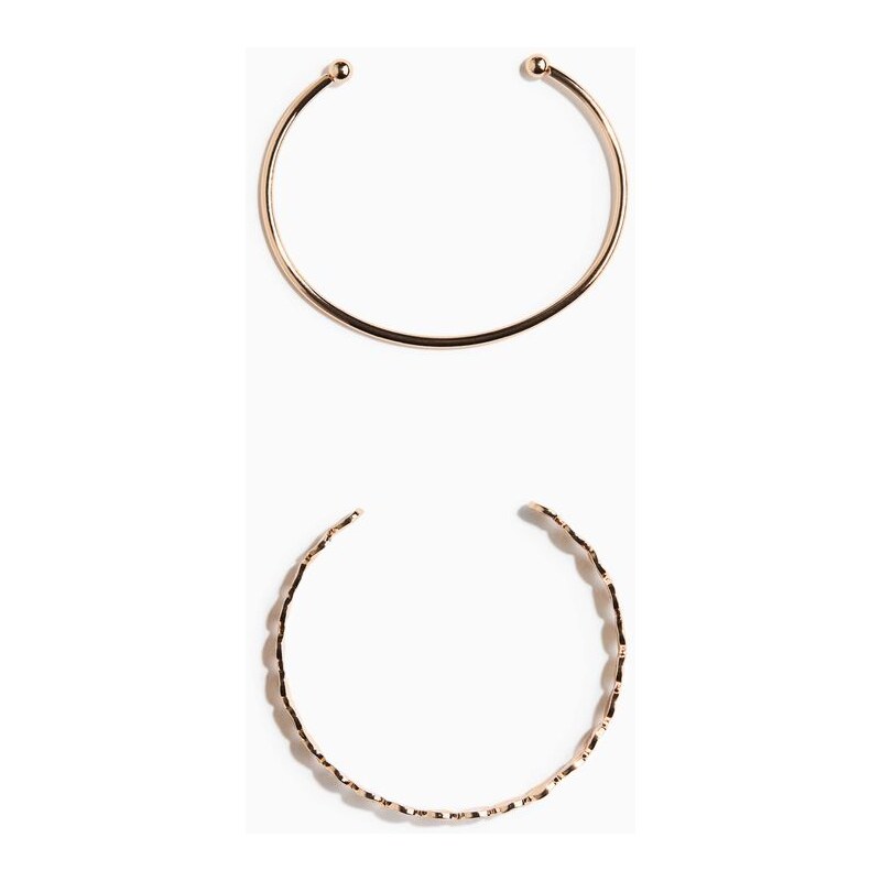 H&M - Pevný náramek 2 kusy - zlatá 114835641