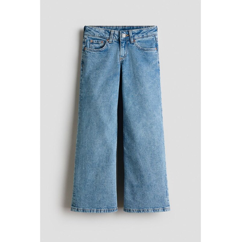 H&M - Wide Leg Low Jeans - Denim Blue