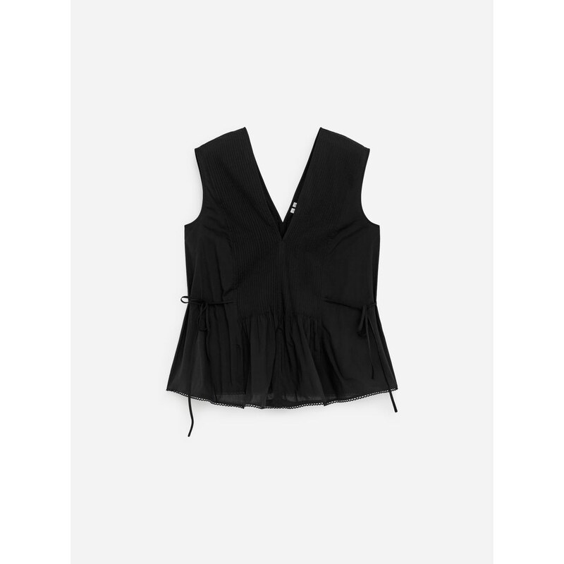H&M - Halenkas pintuck záhyby - černá 114835900