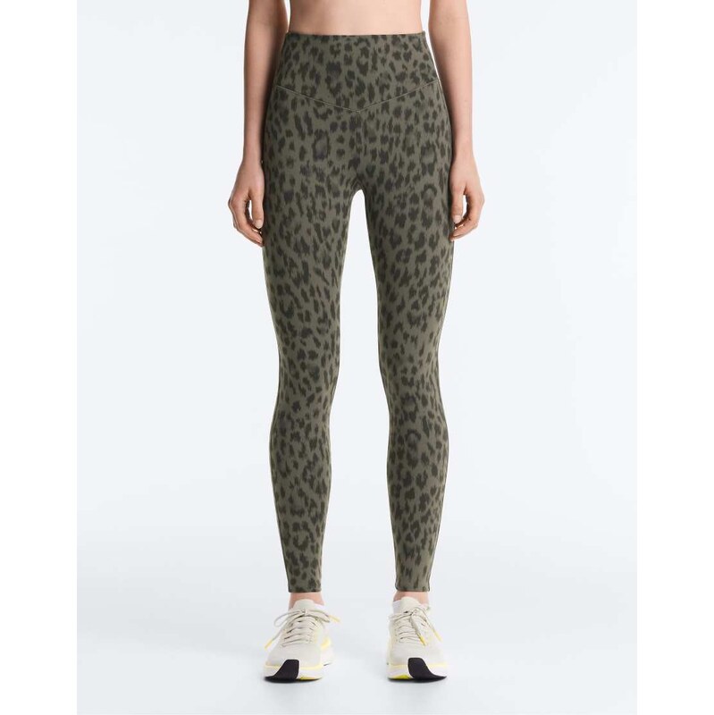 OYSHO Evermove leopard print high-rise ankle-length leggings in dark 114841645
