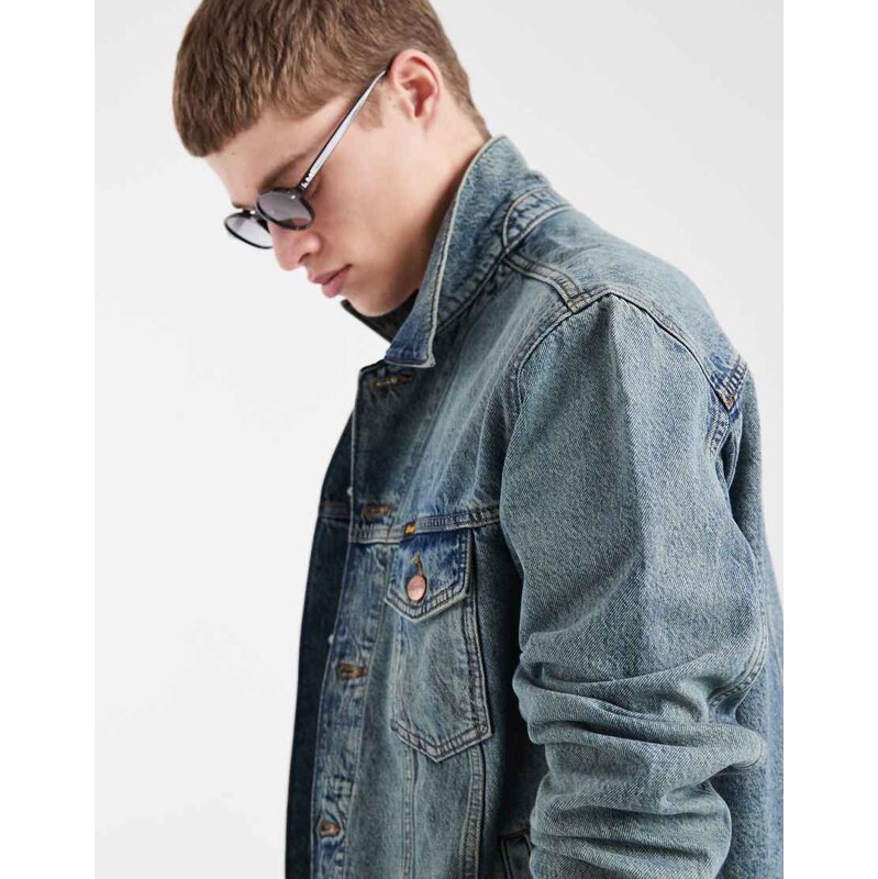 Wrangler anti fit denim jacket in mid wash-Black
