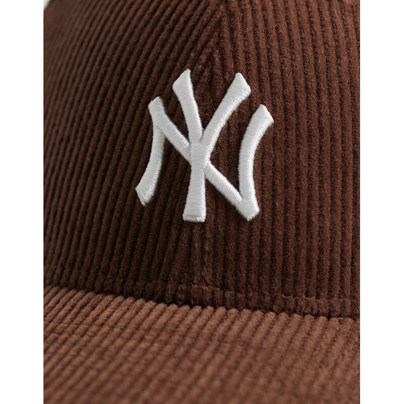 New Era NY Yankees 9forty cord cap in brown