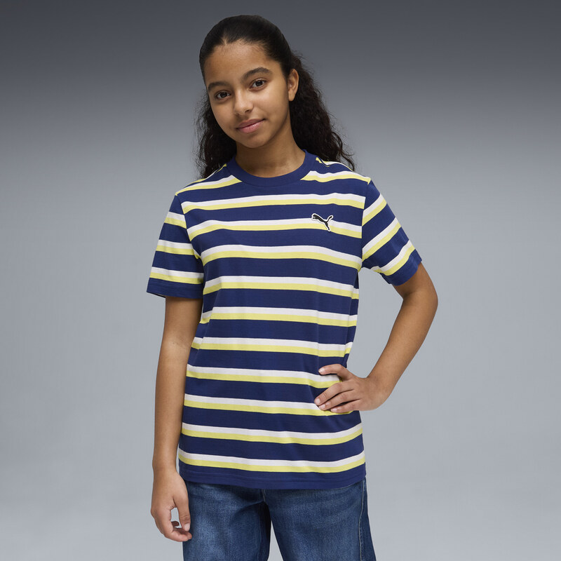 PUMA Essentials Striped Tee Youth