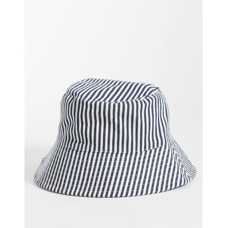 Accessorize stripe bucket hat in navy and white-Black 115029880