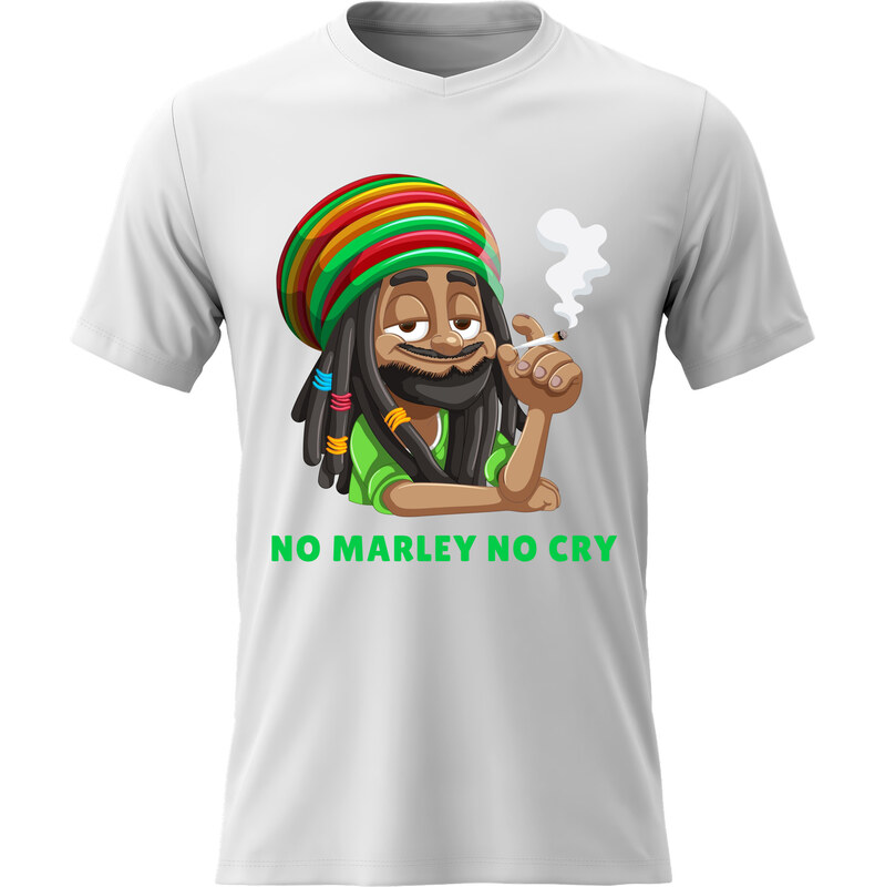 Giftela Dámské bavlněné tričko s potiskem - BOB MARLEY - bílé 114837086