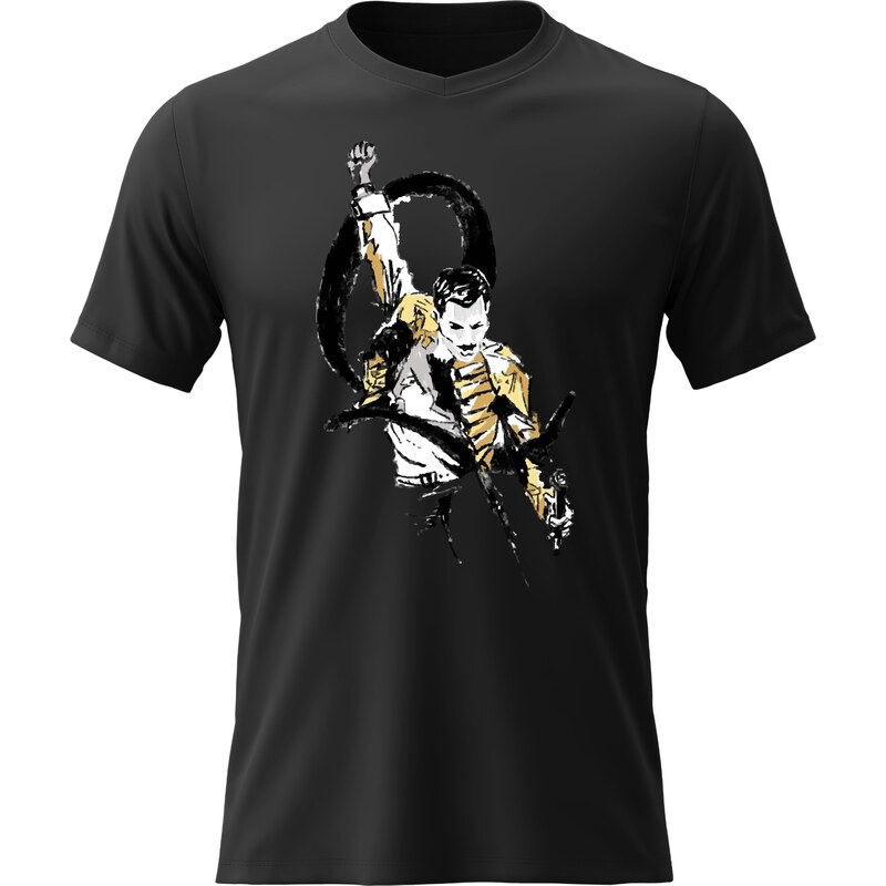 Giftela Dámské bavlněné tričko s potiskem - FREDDIE MERCURY -