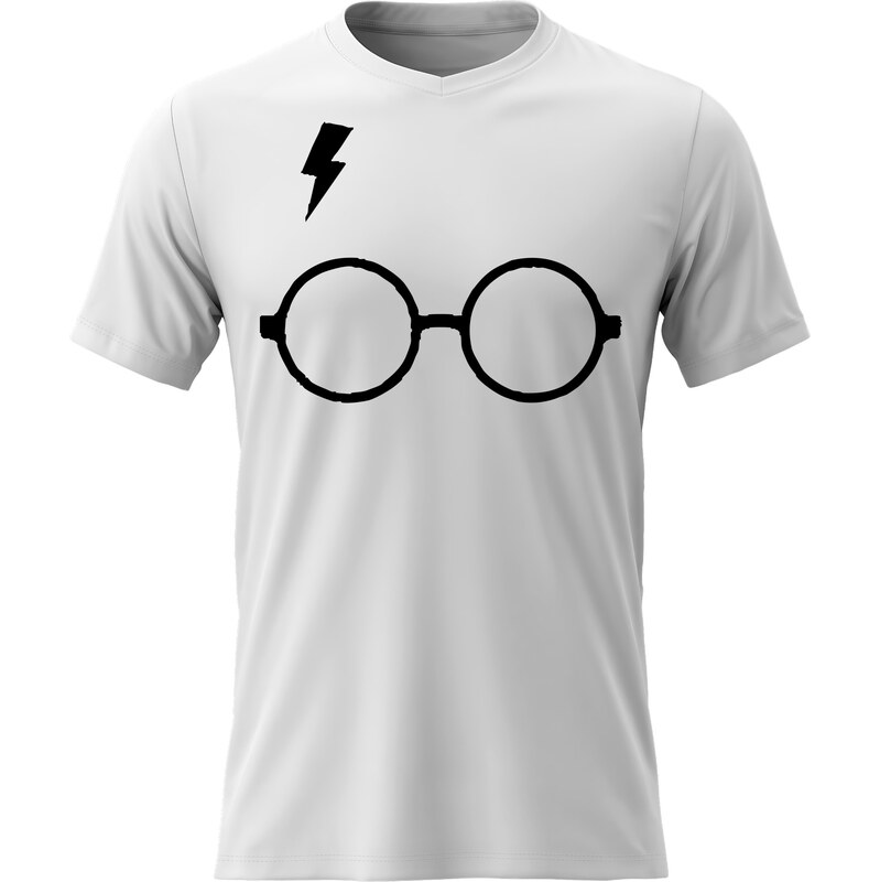 Pánské bavlněné tričko s potiskem - HARRY POTTER - bílé