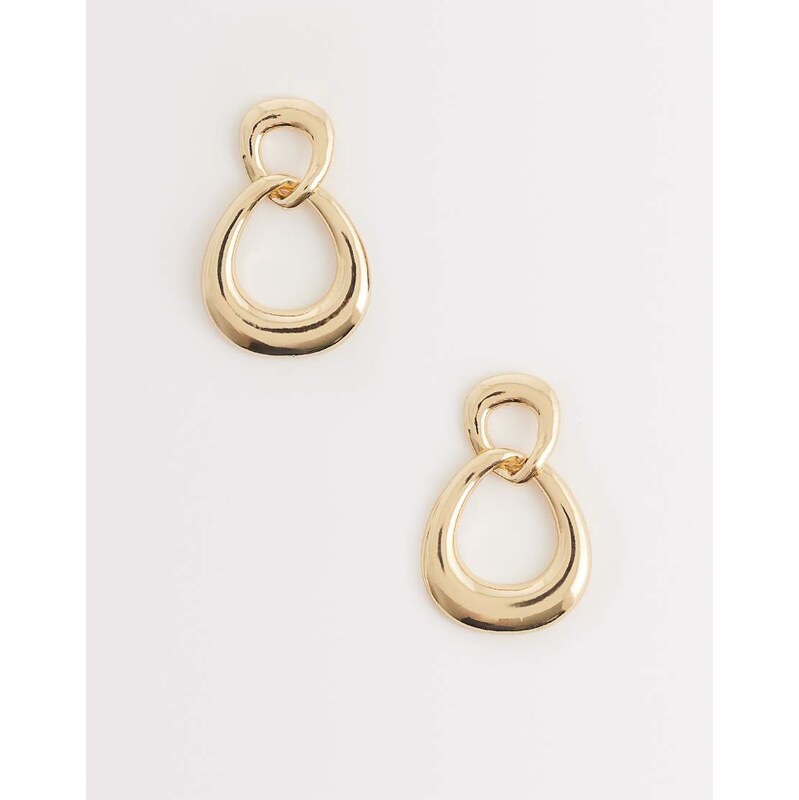 DesignB London statement hoop stud earrings in gold 115051978