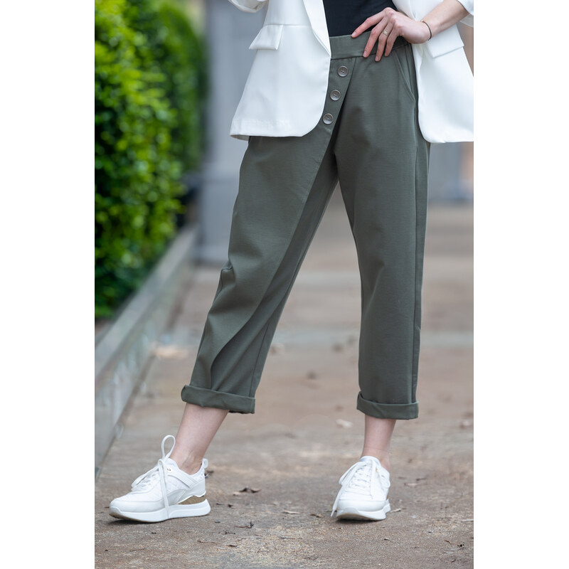 Italy fashion Teplákové kalhoty RUBY Barva: Khaki, Velikost: UNI