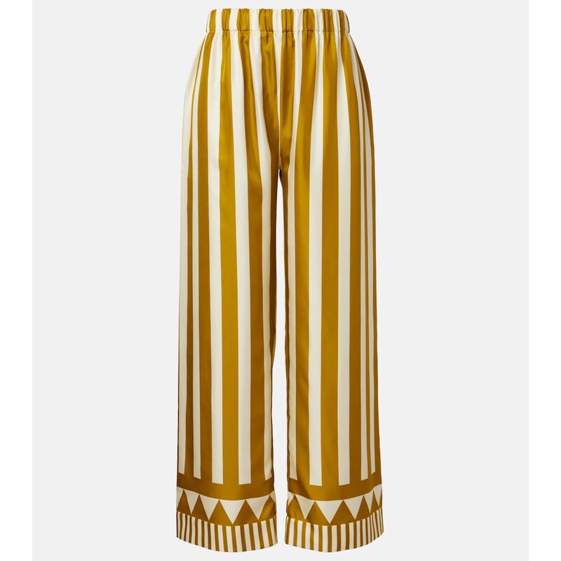 Eres Pacha striped silk twill palazzo pants