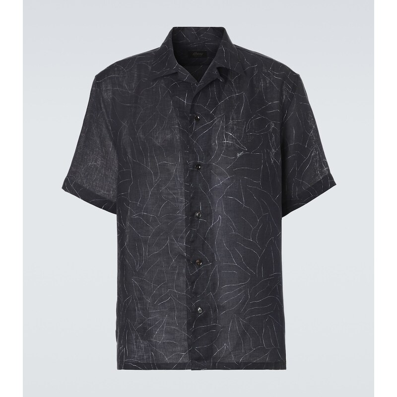 Brioni Printed linen shirt