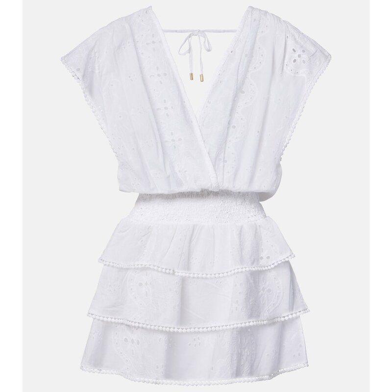 Melissa Odabash Jess broderie anglaise cotton minidress