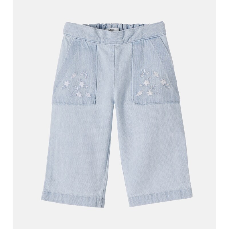 Chloe Kids ChloÃ Kids Baby floral jeans