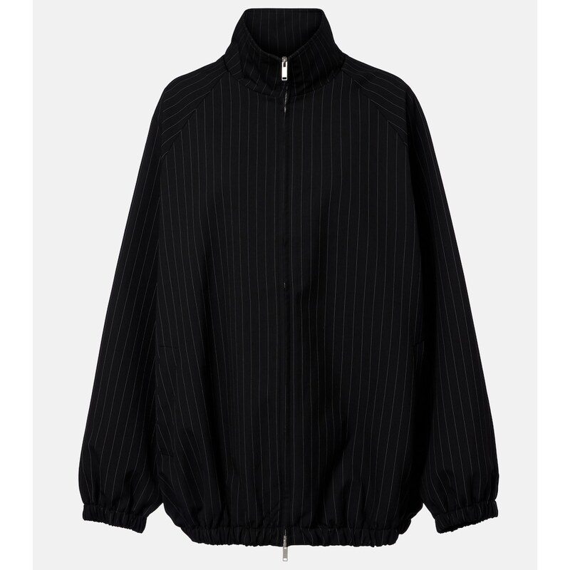 The Frankie Shop Baxter oversized pinstripe blouson jacket