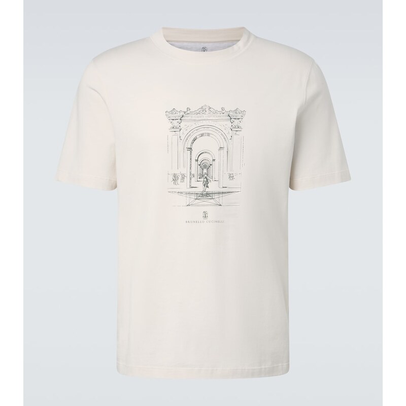 Brunello Cucinelli Printed cotton jersey T-shirt