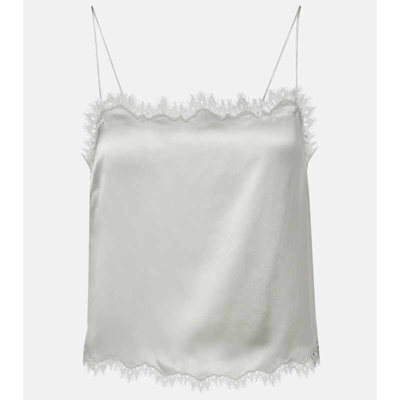 Dôen Loure lace-trimmed silk camisole