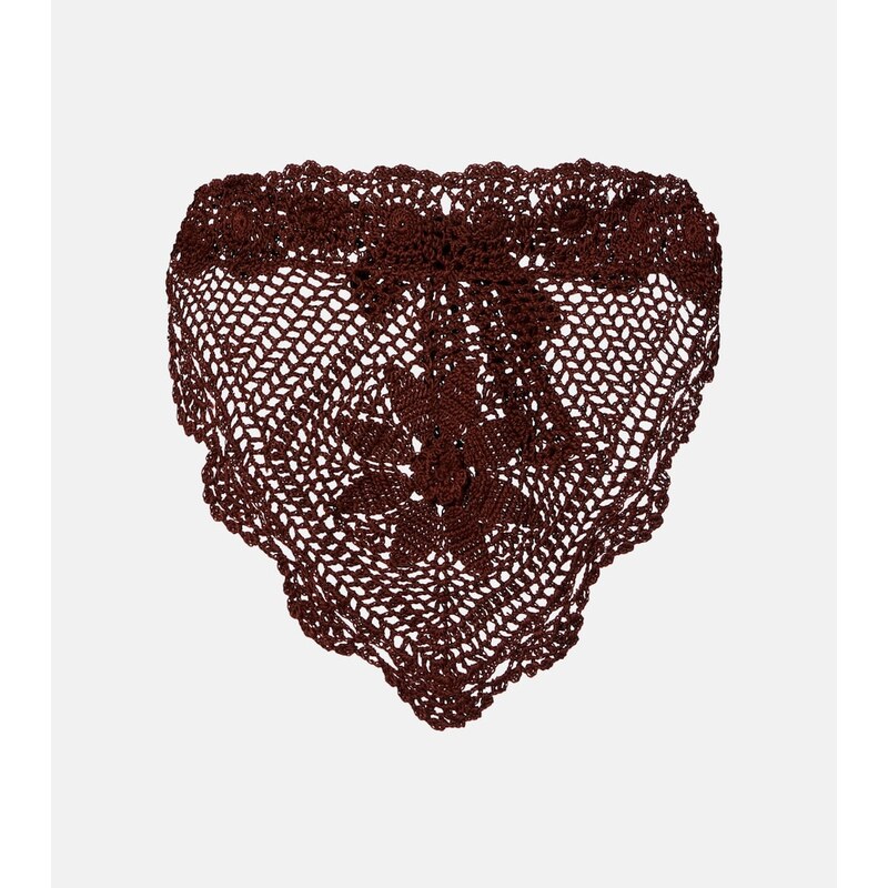 Anna Kosturova Crochet cotton crop top