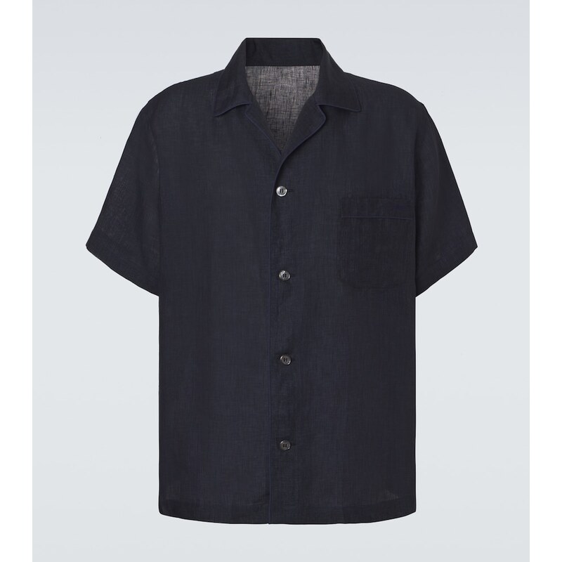 Brioni Linen bowling shirt