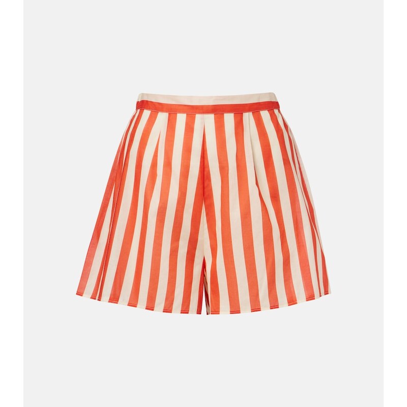 Eres Twins striped cotton voile shorts