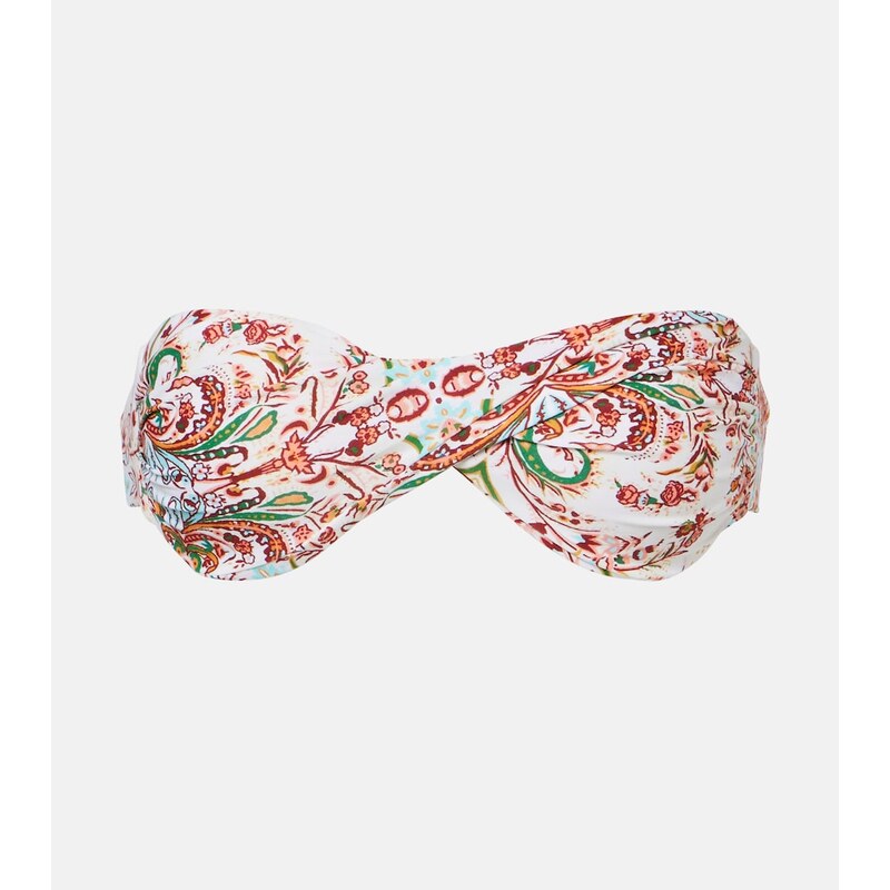 Melissa Odabash Martinique printed bandeau bikini top