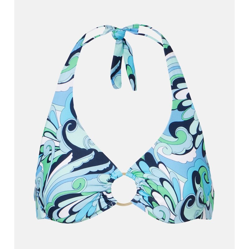 Melissa Odabash Brussels printed ring-detail bikini top
