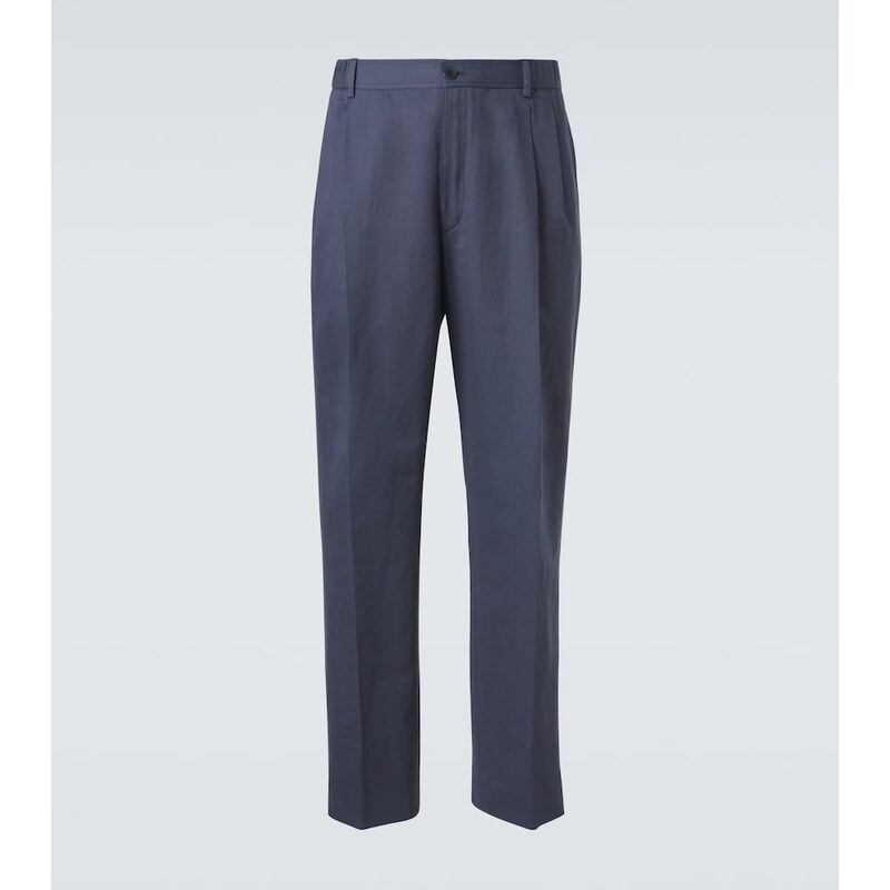 Brioni Linen and cotton straight pants