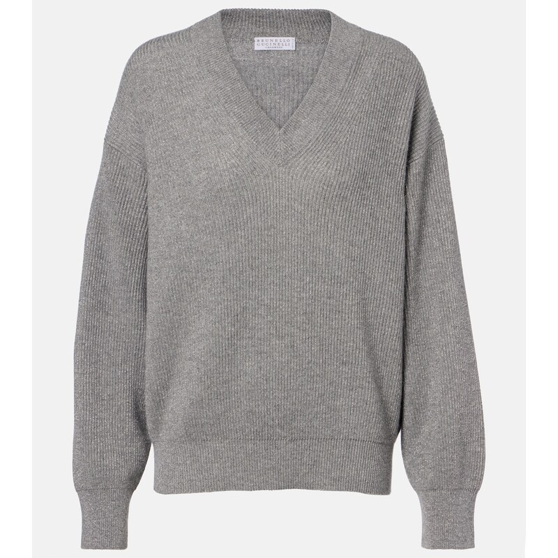 Brunello Cucinelli Ribbed-knit cashmere-blend sweater