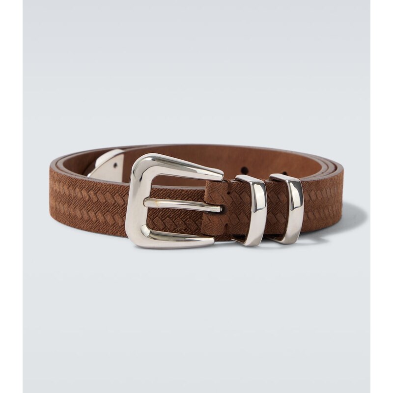 Brunello Cucinelli Debossed leather belt