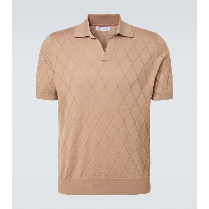 Brunello Cucinelli Knitted cotton polo shirt