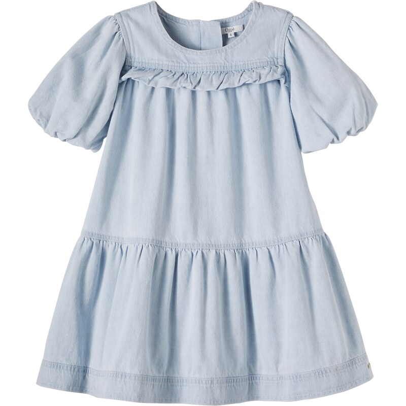 Chloe Kids ChloÃ Kids Ruffled denim dress
