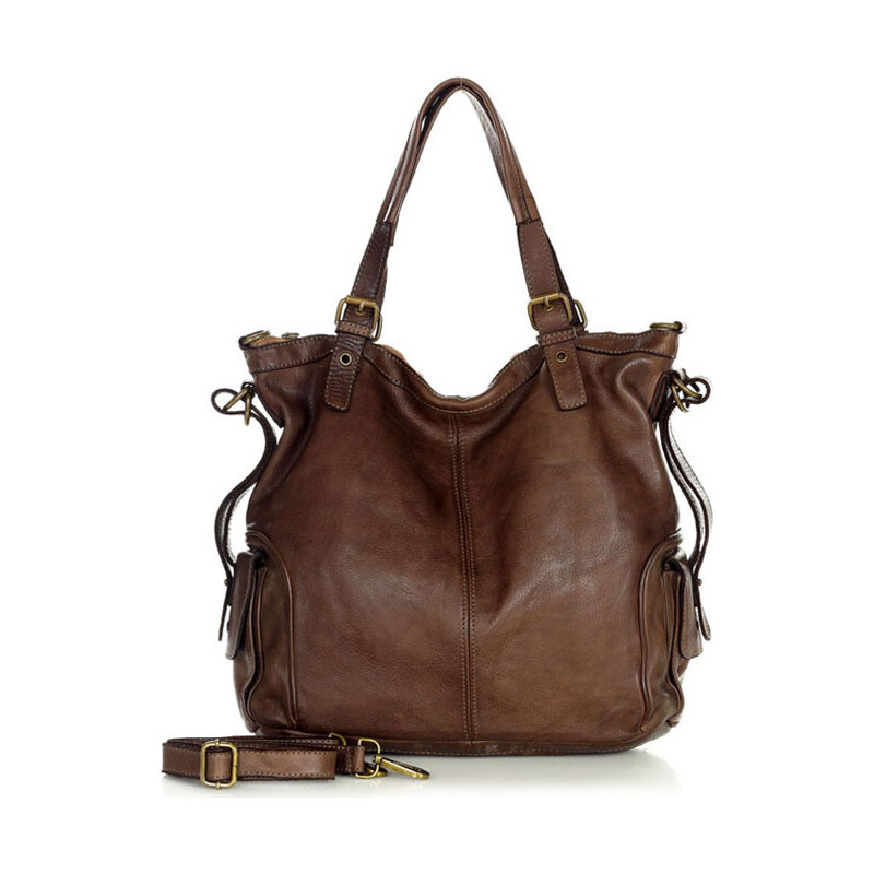 MARCO MAZZINI hnědá vintage shopper kabelka 85875601