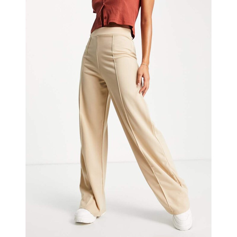 I Saw It First high waisted trouser in camel-Brown 114840959