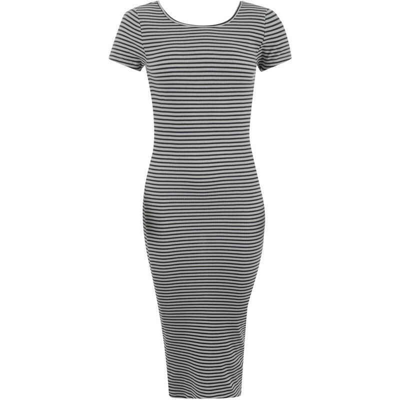 Only Dorte Stripe Dress, white/grey