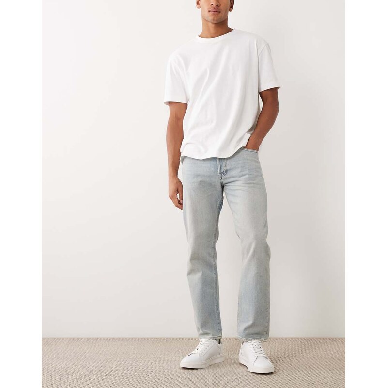 Jack & Jones Chris straight fit jeans in light blue