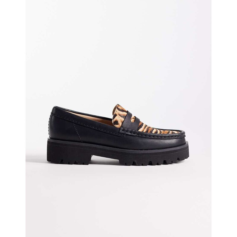 Clarks Originals Yukoner Penny shoes in black