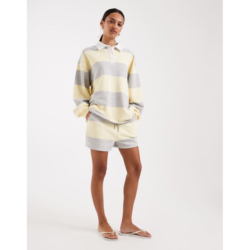 4th & Reckless cotton blend drawstring waist sweat shorts co-ord