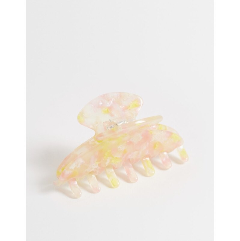 ARKET claw clip in yellow multi