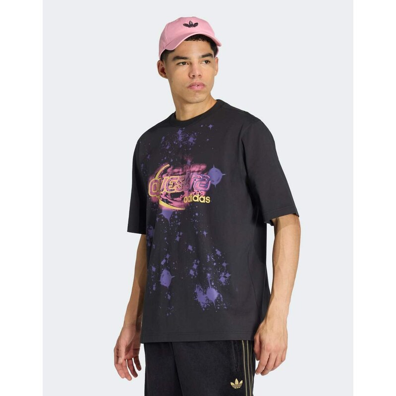 adidas Originals Adilenium season 5 questra graphic tee in black