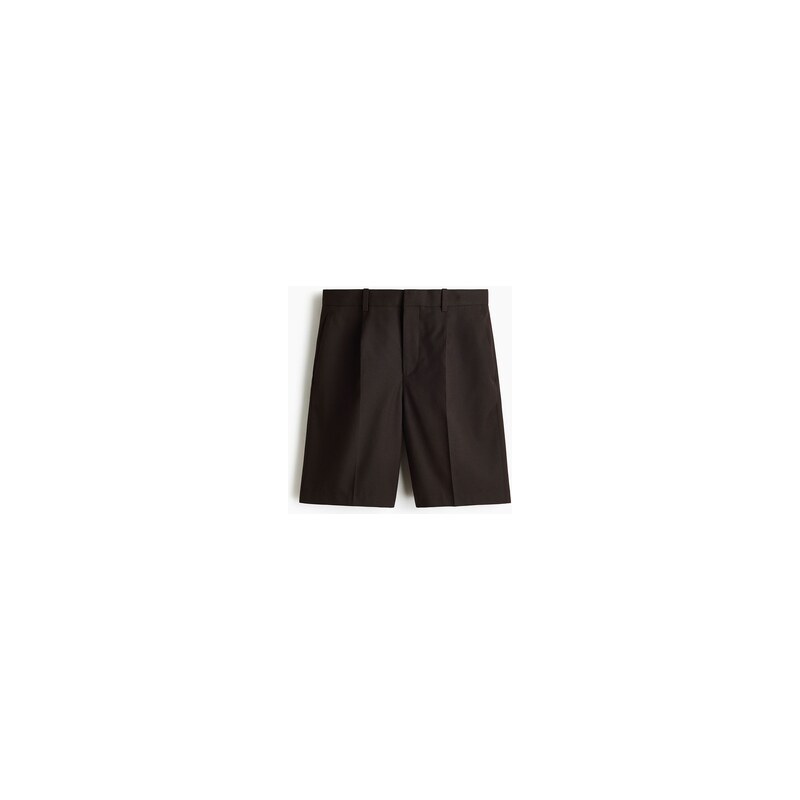 H&M - Bermudy Loose Fit - Tmavě Hnědá