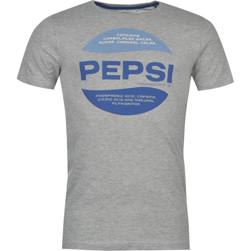 Pepsi Print T Shirt Mens, grey marl