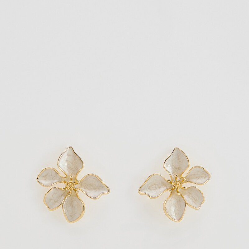 Reserved - EARRINGS - krémová